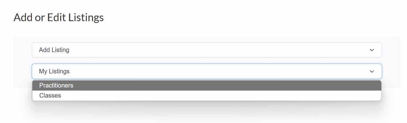 Directory Edit Listing Dropdown v1