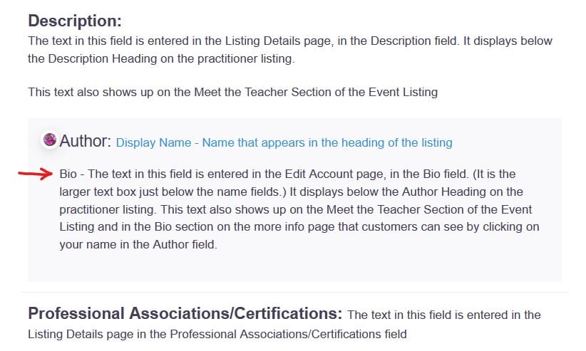 Directory Listing Bio Field v1